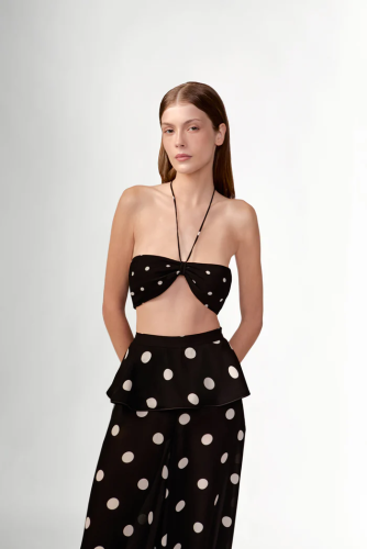 POLKA DOTS BANDEAU TOP